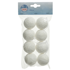 Шары елочные в наборах набор шаров Снежок 40мм 8шт пенопласт белый Kaemingk