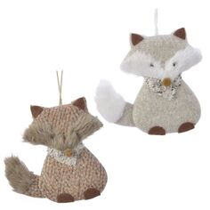 Игрушки елочные одиночные подвеска Лиса 10см п/э в асс-те Kaemingk