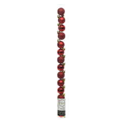 Шары елочные в наборах набор шаров 30мм 14шт пластик красный микс Kaemingk