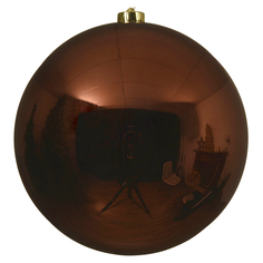 Шары елочные одиночные шар 200мм пластик красно-коричневый в асс-те Kaemingk
