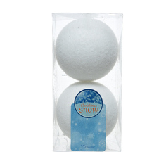 Шары елочные в наборах набор шаров Снежок 100мм 2шт пенопласт белый Kaemingk
