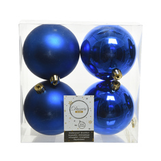 Шары елочные в наборах набор шаров 100мм 4шт пластик королевский синий Kaemingk