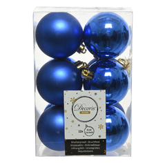 Шары елочные в наборах набор шаров 60мм 12шт пластик королевский синий Kaemingk