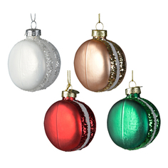 Игрушки елочные одиночные подвеска Макарон 7см стекло цвет в асс-те Kaemingk