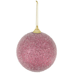 Шары елочные одиночные шар 80мм Сахарный пластик розовый в асс-те Koopman