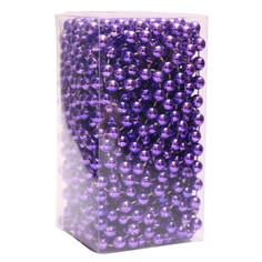 Бусы новогодние бусы 10м 8мм пластик фиолетовый