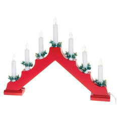 Горки рождественские светильник Горка MAXIJOY 40х29см 7 LED-ламп красный