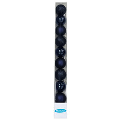 Шары елочные в наборах набор шаров MAXIJOY 60мм 10шт пластик темно-синий