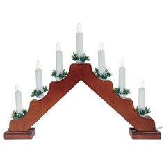 Горки рождественские светильник Горка MAXIJOY 40х29см 7 LED-ламп коричневый