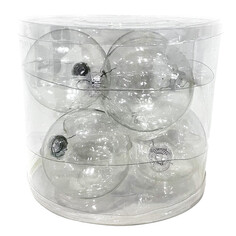 Шары елочные в наборах набор шаров MAXIJOY 80мм 6шт стекло прозрачный