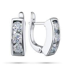 Серьги из белого золота э4712сг02135400_white ЭПЛ Даймонд