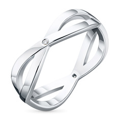 Кольцо из серебра э0612кц02152000_white ЭПЛ Даймонд