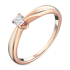 Кольцо из красного золота с бриллиантом э0201кц09210855 ЭПЛ Даймонд