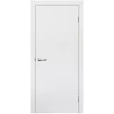 Дверь межкомнатная глухая финиш-бумага ламинация цвет белый 80x200 см Verda