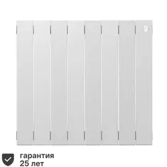 Радиатор Royal Thermo Pianoforte 500/100 биметалл 8 секций боковое подключение цвет белый