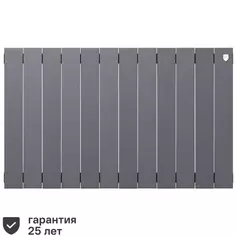 Радиатор Royal Thermo Pianoforte 500/100 биметалл 12 секций боковое подключение цвет серый