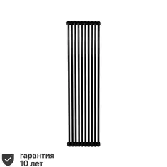 Радиатор Irsap Tesi 21800 трубчатый 1735/65 10 секций боковое подключение сталь двухсторонний цвет черный