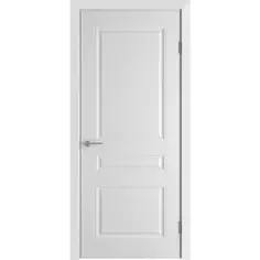 Дверь межкомнатная Стелла глухая эмаль цвет белый 90x200 см (с замком и петлями) VFD
