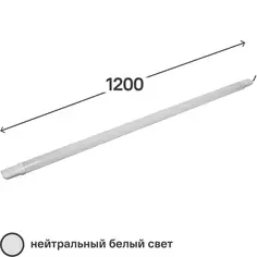 Светильник линейный светодиодный влагозащищенный IEK ДСП1310 1200 мм 36 Вт, нейтральный белый свет