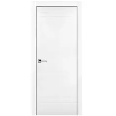 Дверь межкомнатная Рива глухая эмаль цвет белый 60x200 см (с замком) Принцип