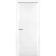 Дверь межкомнатная Рива глухая эмаль цвет белый 80x200 см (с замком) Принцип