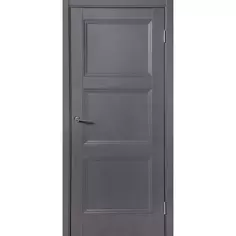 Дверь межкомнатная Трилло глухая Hardflex ламинация цвет грей 60x200 см (с замком и петлями) МАРИО РИОЛИ