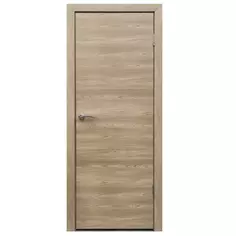 Дверь межкомнатная глухая финиш-бумага ламинация цвет ясень коричневый 90x200 см (c замком) Verda