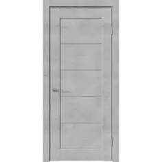 Дверь межкомнатная Сохо остекленная ПВХ ламинация цвет лофт светлый 60x200 см (с замком и петлями) VFD