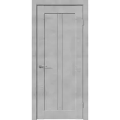 Дверь межкомнатная остекленная ПВХ ламинация Сиэтл цвет лофт светлый 90x200 см (с замком и петлями) VFD
