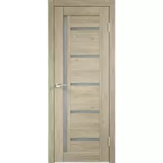 Дверь межкомнатная Skyline 3 остекленная ПВХ ламинация цвет дуб рустик серый 60x200 см Velldoris