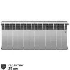 Радиатор Royal Thermo Biliner 350/87 биметалл 12 секций нижнее правое подключение цвет серый