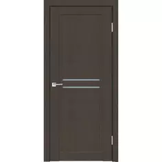 Дверь межкомнатная Некст 2 остекленная ПВХ ламинация цвет черное дерево 60x200 см (с замком и петлями) Velldoris