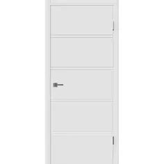 Дверь межкомнатная глухая Бостон 70x200 см эмаль цвет белый VFD