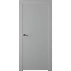 Дверь межкомнатная Лацио 1 глухая эмаль цвет серый 60x200 см Belwooddoors
