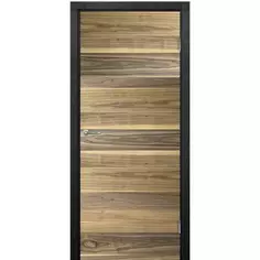 Дверь межкомнатная Loft глухая шпон натуральный цвет американский орех 80x200 см (с замком и петлями) МАРИО РИОЛИ