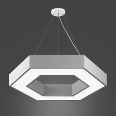 Светильник подвесной светодиодный «Geometria» Hexagon 5 м² нейтральный белый свет цвет белый Без бренда
