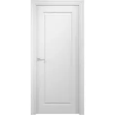 Дверь межкомнатная глухая без замка и петель в комплекте Аляска 200x70 см финиш-бумага цвет белый шелк