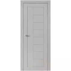 Дверь межкомнатная глухая с замком и петлями в комплекте Легенда-29.1 200x90 см HardFlex цвет серый Portika