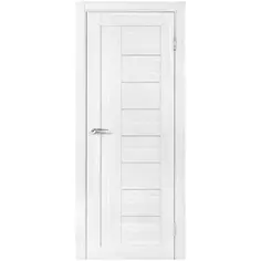 Дверь межкомнатная остекленная с замком и петлями в комплекте Легенда-29 200x80 см HardFlex цвет светло-серый Portika