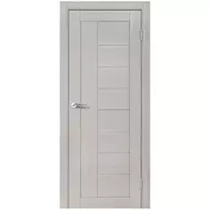 Дверь межкомнатная остекленная с замком и петлями в комплекте Легенда-29 200x80 см HardFlex цвет серый Portika