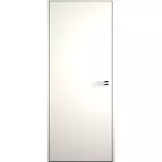 Дверь межкомнатная скрытая левая (на себя) Invisible 80х200 см эмаль цвет Белый с замком и петлями Без бренда