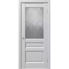 Дверь межкомнатная остекленная с замком и петлями в комплекте Artens Магнолия 70x200 см ПВХ цвет белое дерево