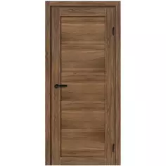 Дверь межкомнатная глухая с замком и петлями в комплекте Толедо Орех Галант 90x200 см CPL цвет коричневый МАРИО РИОЛИ