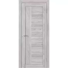 Дверь межкомнатная остекленная с замком и петлями в комплекте Парма 90x200 см вертикальная ПВХ цвет холодное дерево Portika