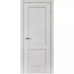 Дверь межкомнатная глухая с замком и петлями в комплекте Палермо 80x200 см полипропилен цвет нардо грей Portika