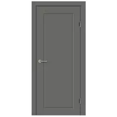 Дверь межкомнатная глухая с замком и петлями в комплекте Пьемонт 60x200 см Hardflex цвет стиппл грей МАРИО РИОЛИ