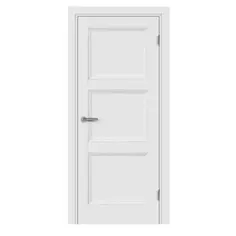 Дверь межкомнатная глухая с замком и петлями в комплекте Трилло 90x200 см Hardflex цвет белый жемчуг МАРИО РИОЛИ