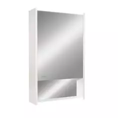 Шкаф зеркальный подвесной Line с LED-подсветкой 50x80 см цвет белый Без бренда