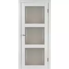 Дверь межкомнатная Адажио остекленная HardFlex ламинация цвет белый 80x200 см (с замком и петлями) МАРИО РИОЛИ