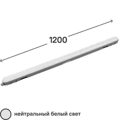 Светильник модульный светодиодный влагозащищенный Gauss ССП-176 Elementary 1200 мм 36 Вт нейтральный белый свет